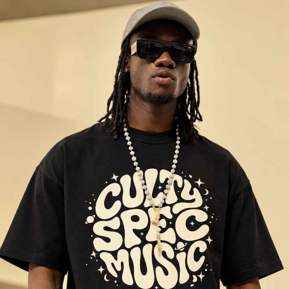 Culty Spec Music Classic Black Tee (Men's)